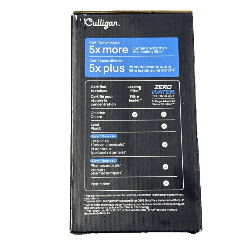 Culligan Pitcher with ZeroWater Technology Sealed Box 1 pk Replacement Filter gallery