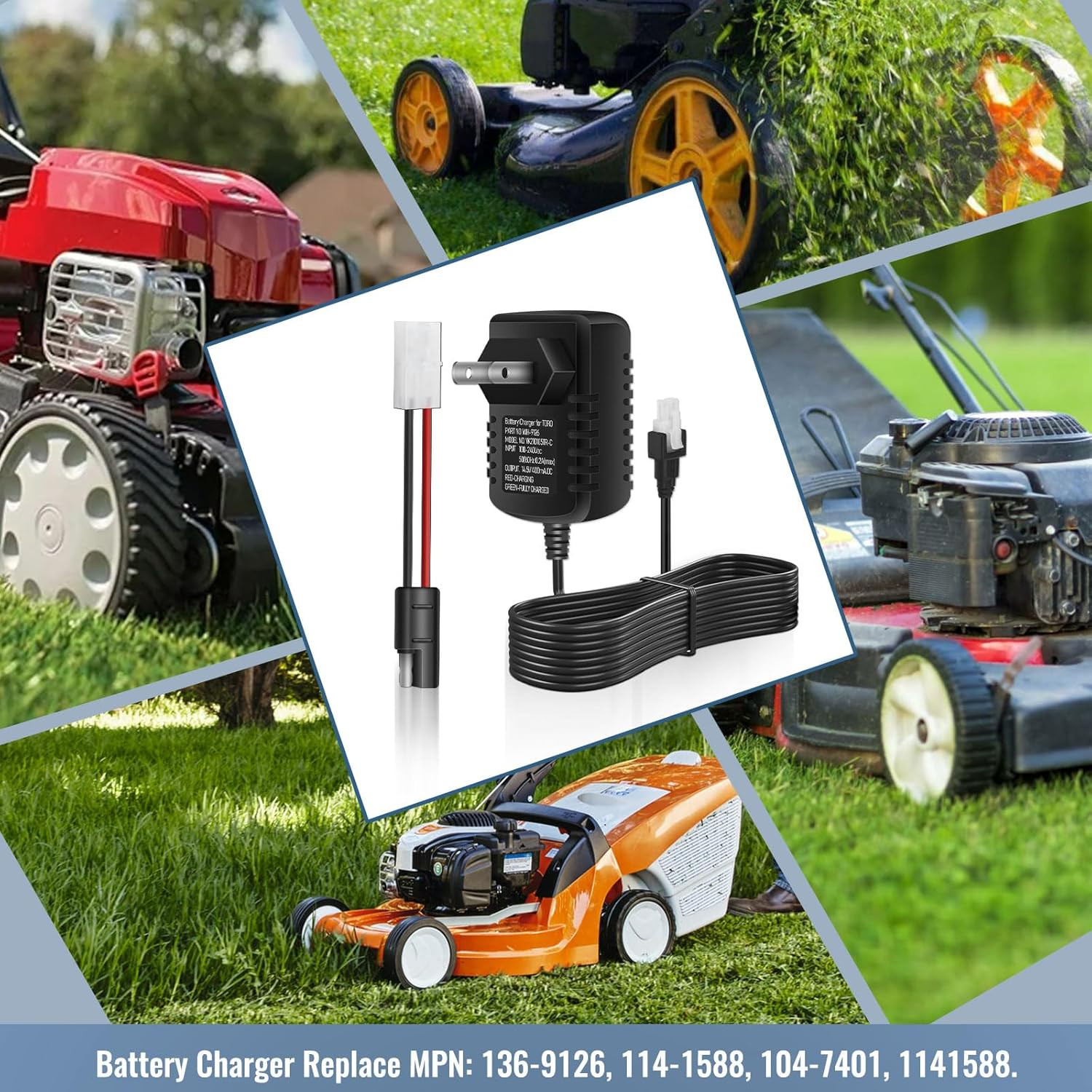 136-9126 Battery Charger - by , Compatible with Toro 22" Lawn Mower gallery
