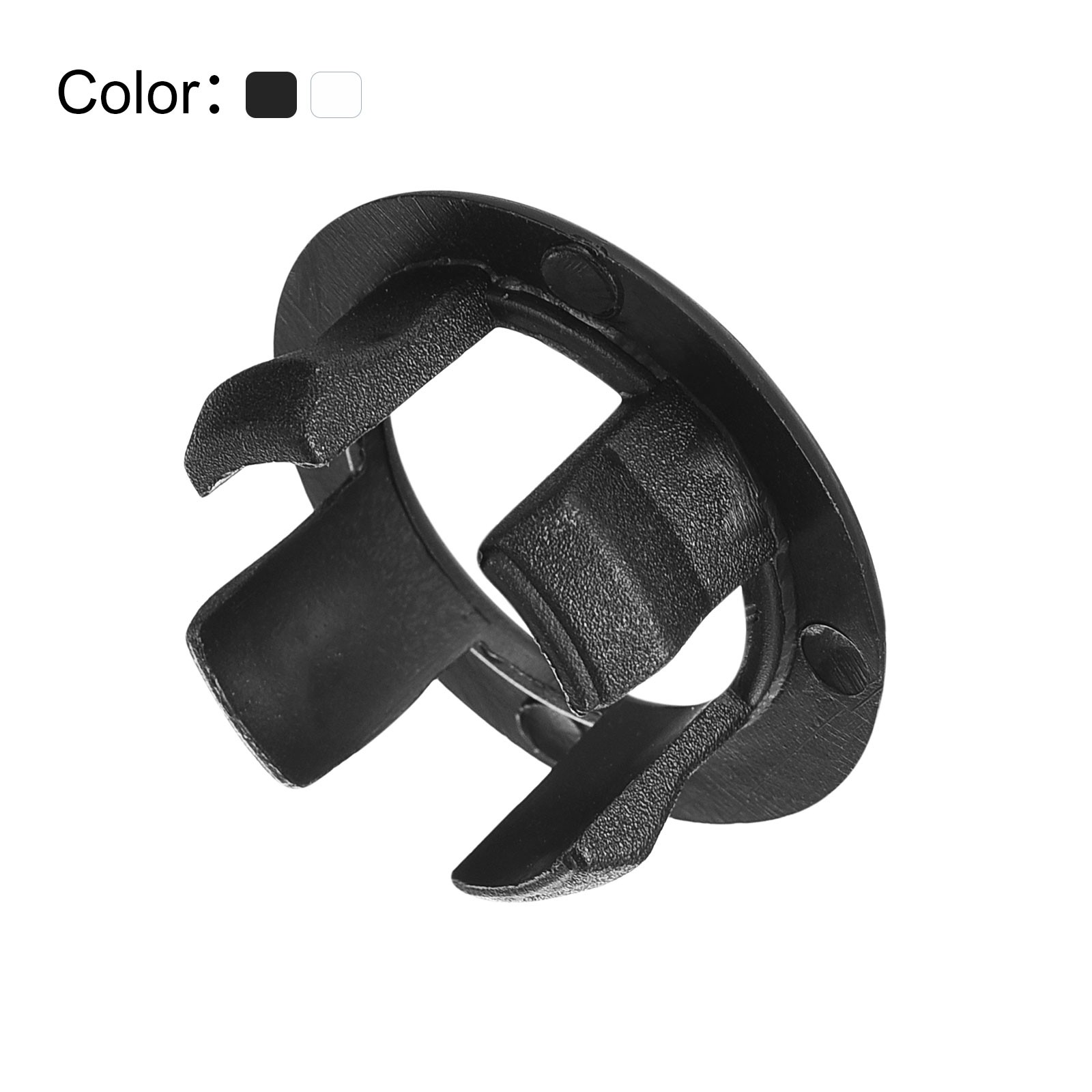 6Pcs 25mm Sink Trim Overflow Cover Ring Hole Insert in Round Caps Black/White gallery