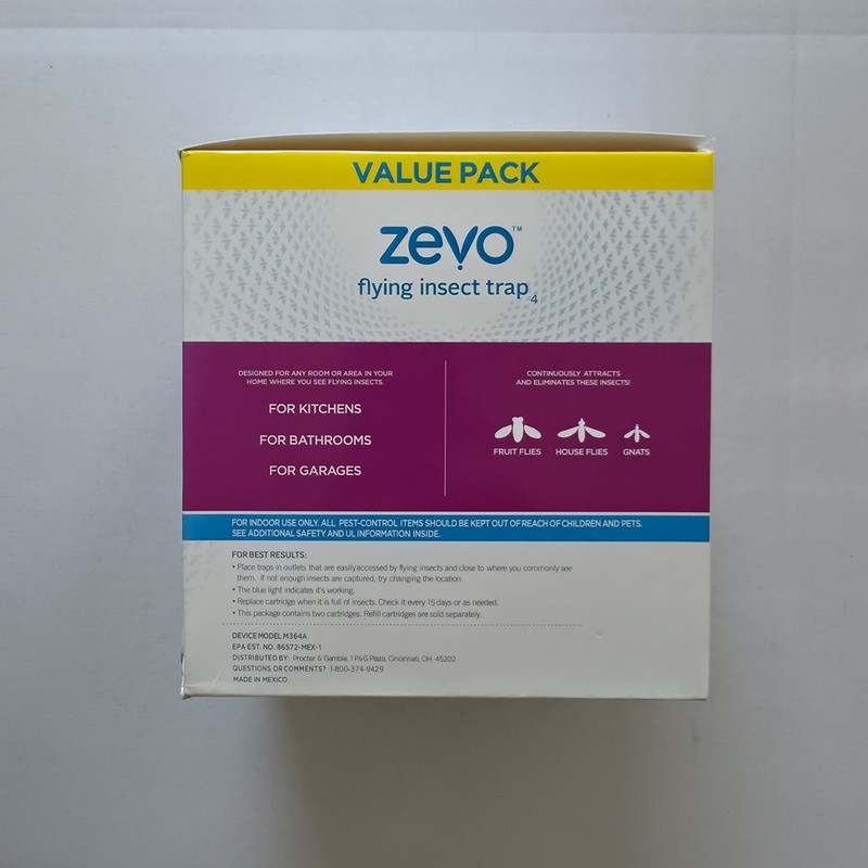Zevo - Flying Insect Trap Value Pack - 2 Plug-in Devices + 2 Refill Cartridges gallery