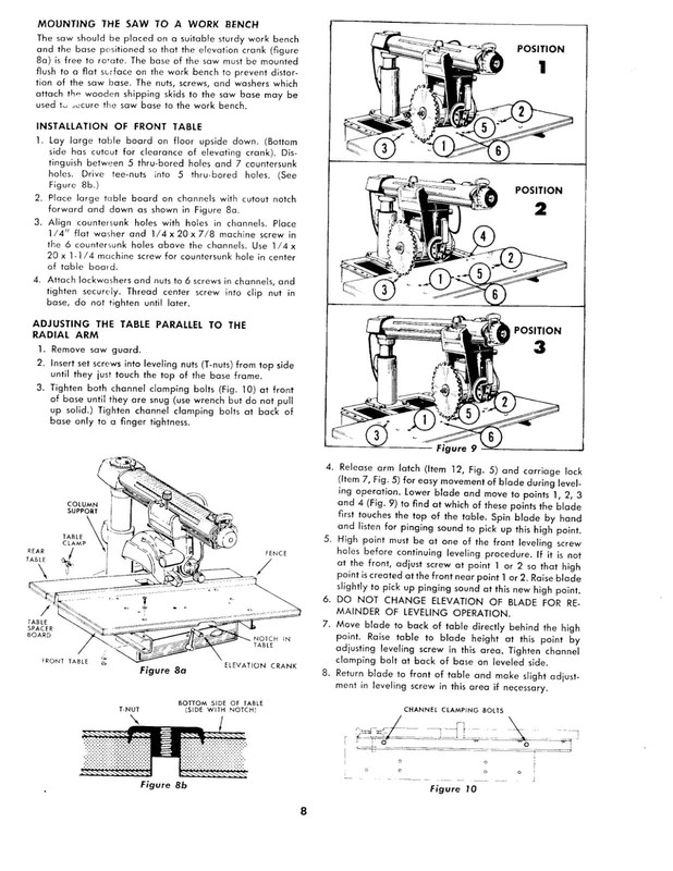 Assembly Operating Instructions Manual 113.29402 Craftsman 10" Inch Radial Saw gallery