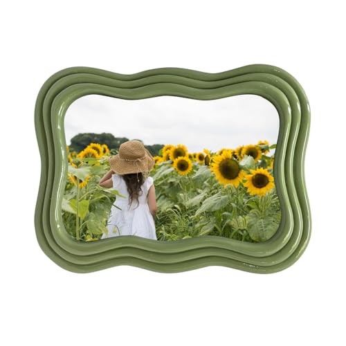 Curved Deco Frame for Tabletop and Wall Display, Decorative Art, 4x6 Green gallery