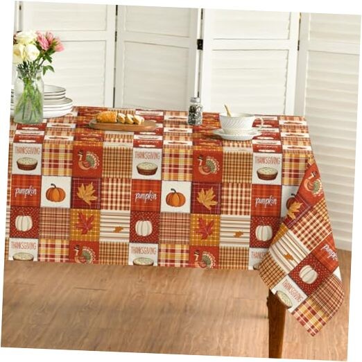 Thanksgiving Tablecloth 60×120 Inch Rectangular, 60"×120" (Rectangular) Orange gallery