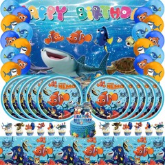Finding Nemo Party Supplies Set Plates Balloons Banner Cake Topper Birthday Gift