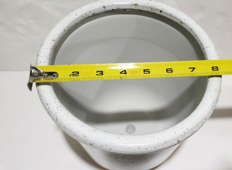 Flower Pot Threshold Dual Reactive Glaze 1 Quart Planter Tan White speckled new gallery