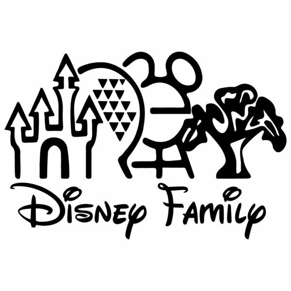 Vinyl Decal for Window - Disney Family (Theme Parks), Various Sizes & Colors gallery
