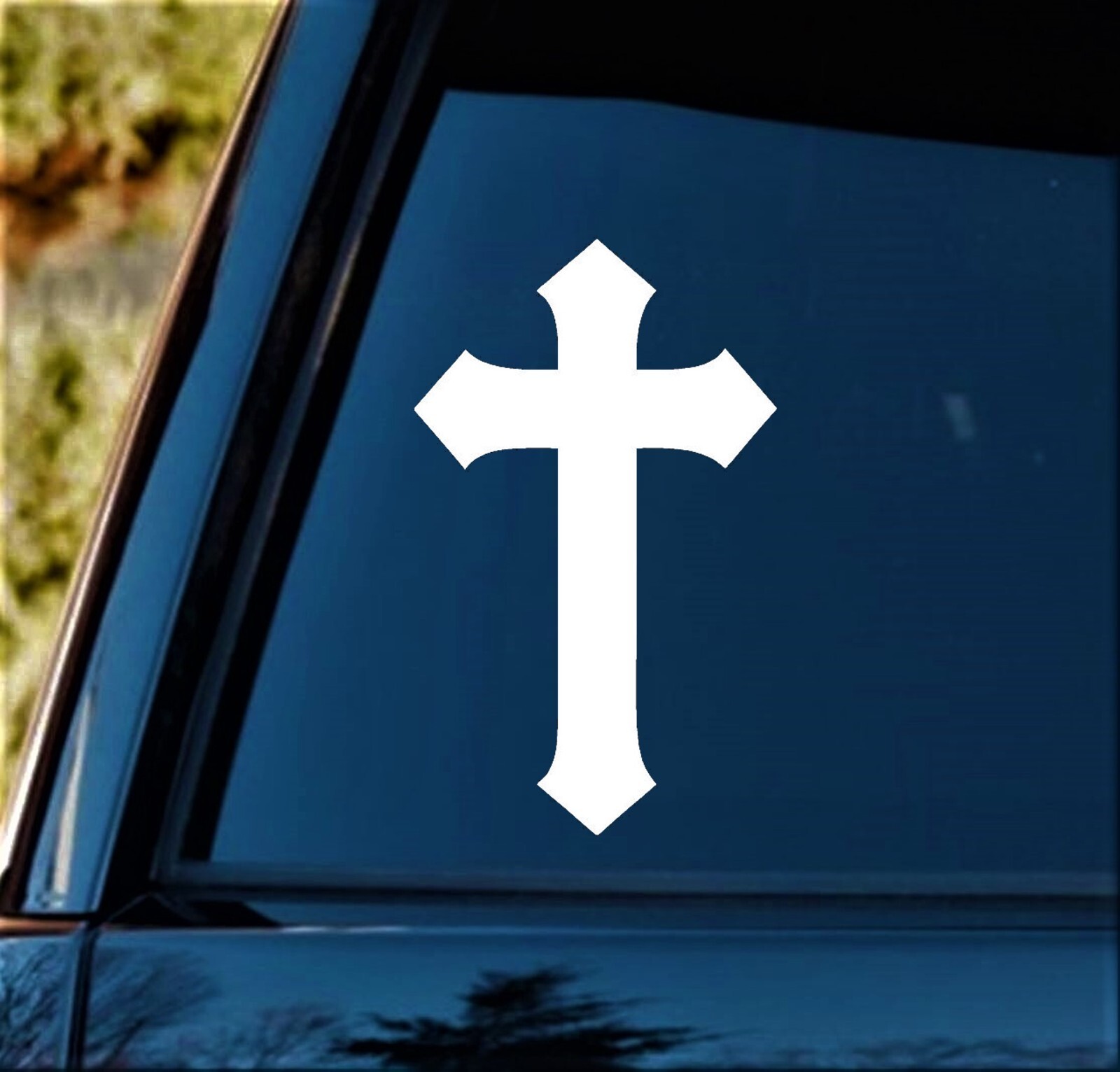 Cross Crucifix Decal for Window Wall Laptop Church Religion Faith God Believer gallery