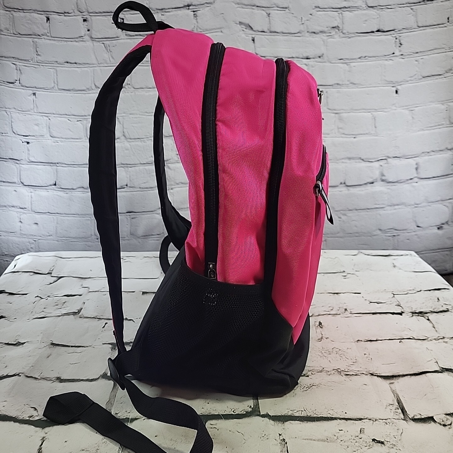 Adidas Pink Backpack Girls School Bag Multi Compartment Pockets 5