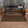 Accent Rug Black & Tan Jute Primitive 27x48 Rect Braid No Slip Floor VHC Brands gallery