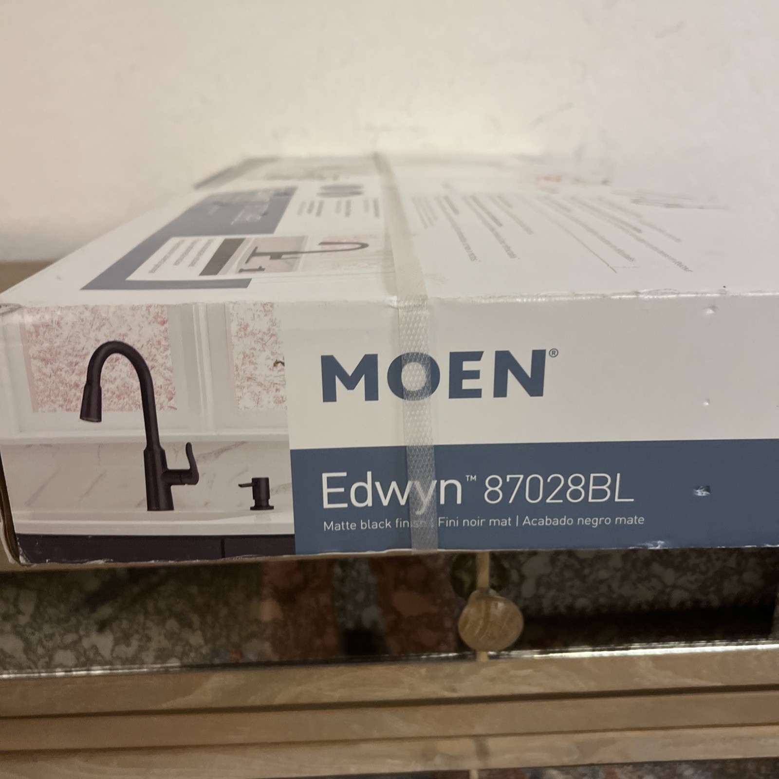 Moen Edwyn One-Handle High Arc Pulldown Kitchen Faucet - Matte Black gallery
