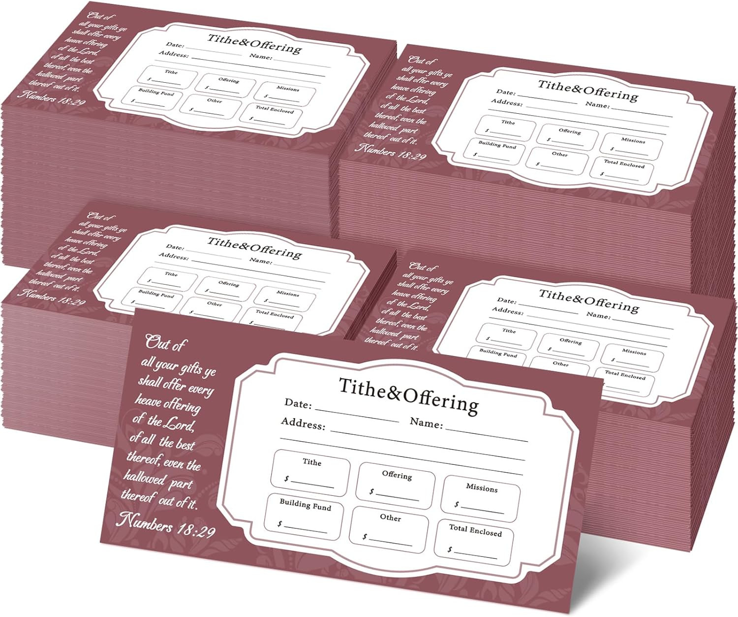 Woanger 1000 Count Church Offering Envelopes Tithe Donation My Offering Bill Siz gallery