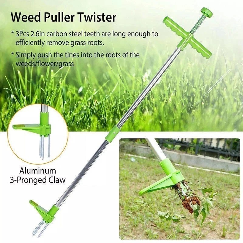 Weeder Root Remover Outdoor Long Handle Killer Weed Puller Removable Stand Up gallery