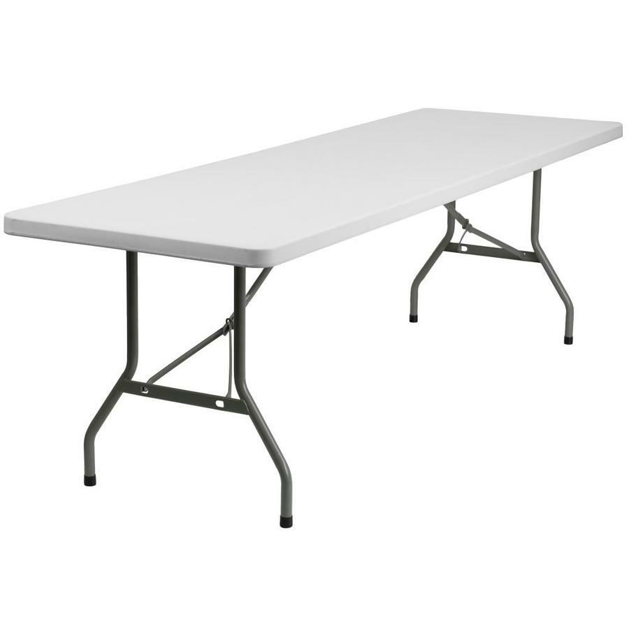 Bi-Folding Portable Plastic Indoor/Outdoor Tables with Handle (4ft, 6ft, 8ft) gallery