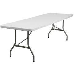 Bi-Folding Portable Plastic Indoor/Outdoor Tables with Handle (4ft, 6ft, 8ft)