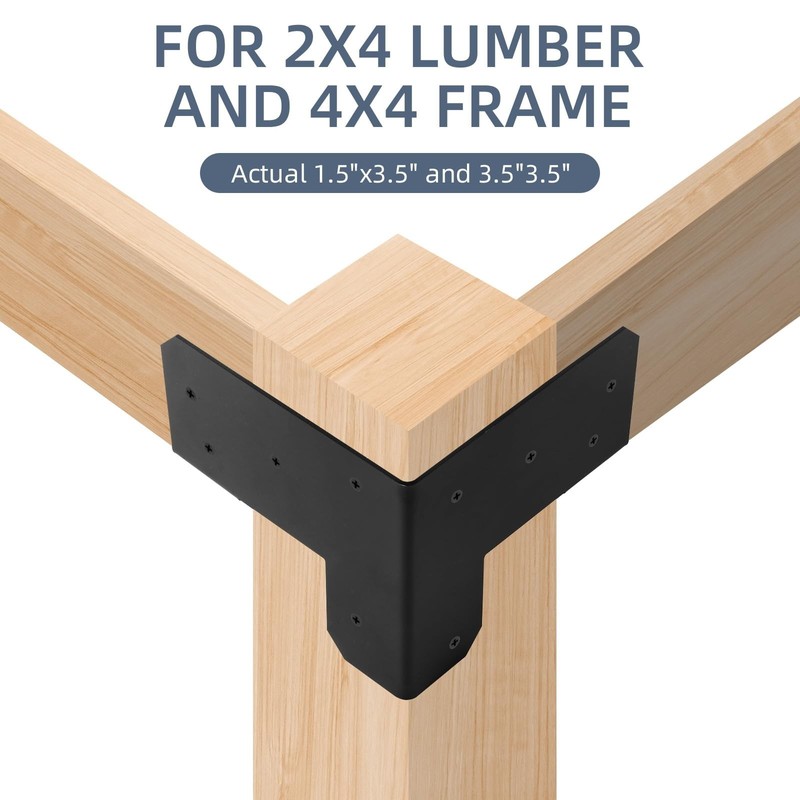 4 PCS Workbench Brackets Kit 3-Way Workbench Corner Brackets Fits 4x4 2x4 Woo... gallery