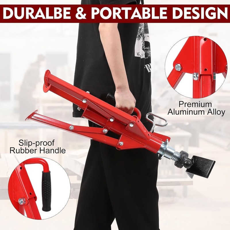 2500lbs V Head Pipe Jack Stand 28"-52" Adjustable Height for 1/2"-12" Pipes gallery