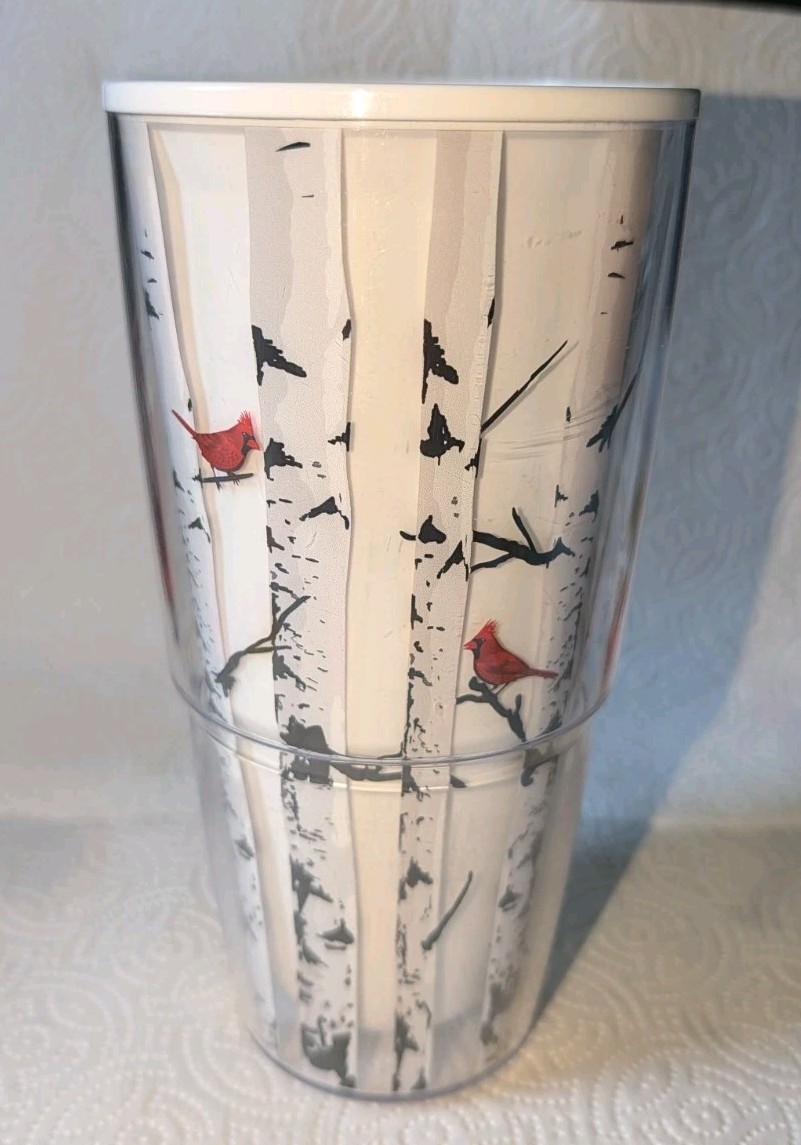 Aspen Birch Trees with Cardinal Insulated Hot/Cold Tervis Tumbler 24 oz gallery