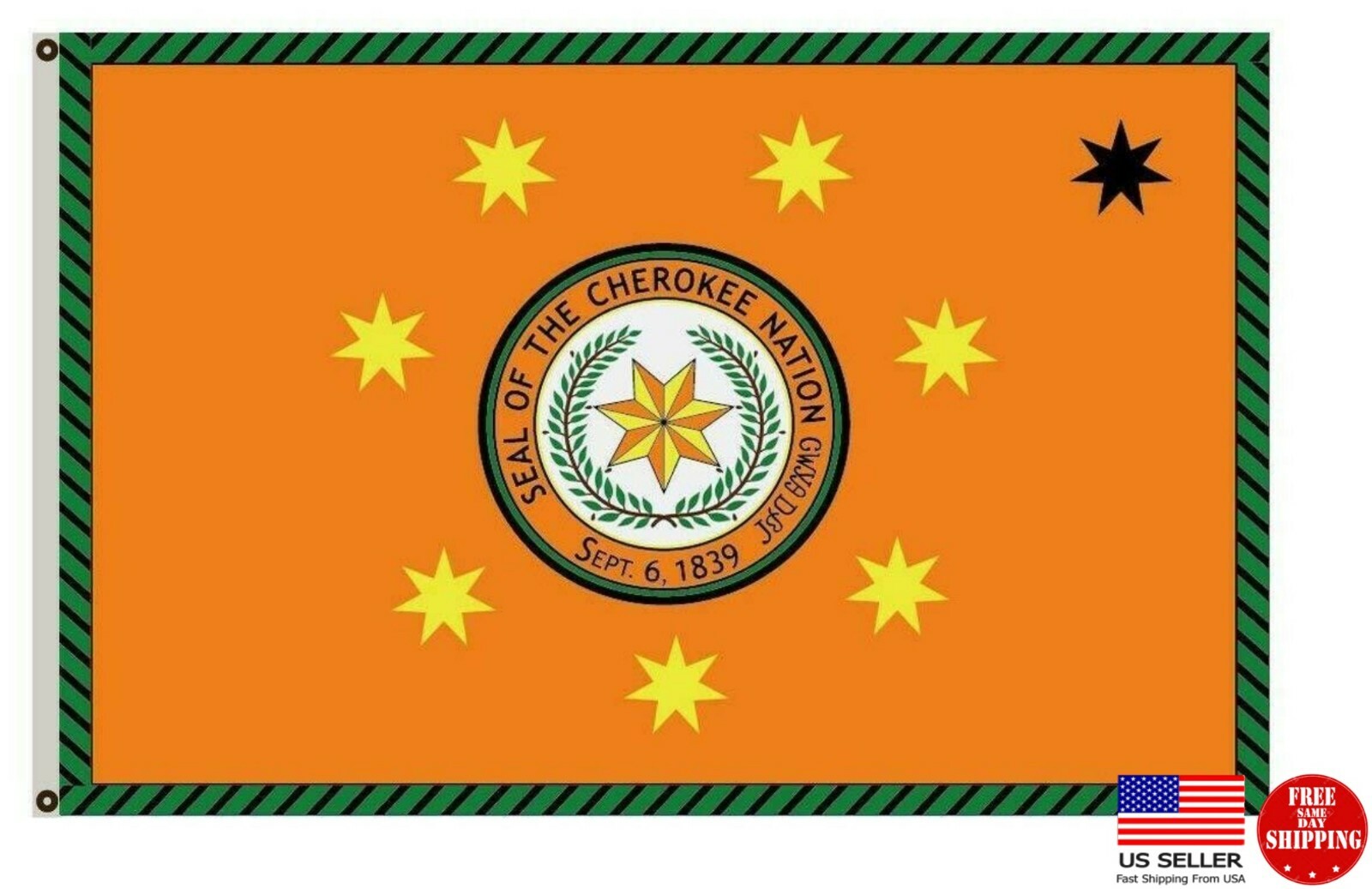 Cherokee Nation Flag Banner 3X5Ft Large 3 X 5 Flag Fast US Shipper New gallery