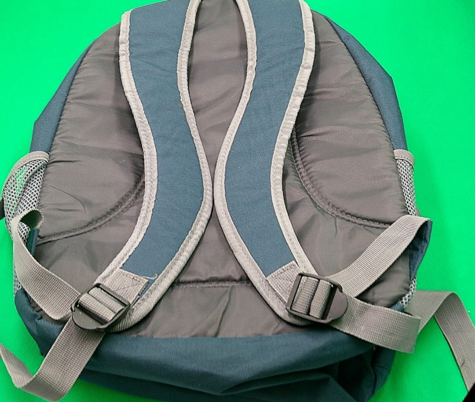 Embark Green Black Hiking Backpack Polyester Padded Mesh Side Pockets 17x13 3