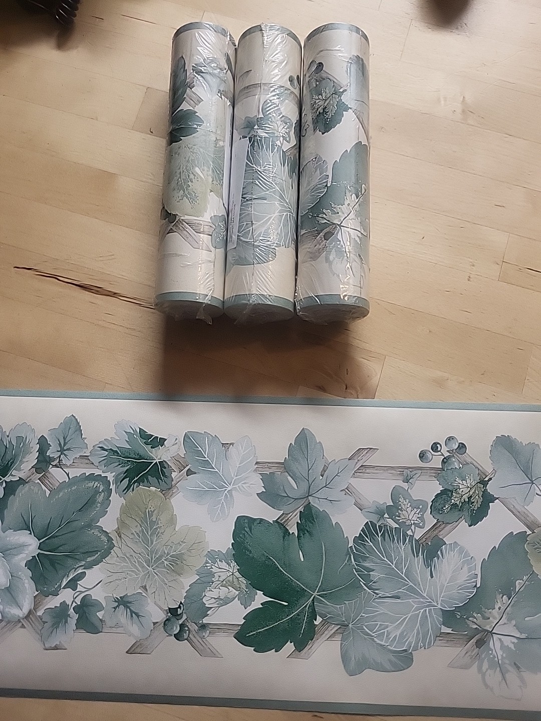 3 ROLLS SEALED Wallpaper !! BORDER !! Brewster BOTANICAL NEW 7 Inches Wide gallery