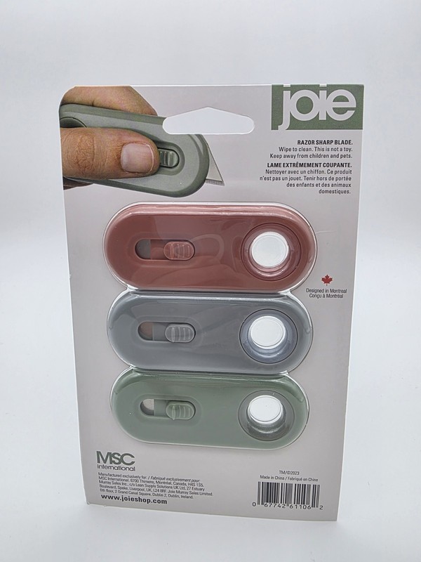 JOIE Compat & Practical Razor Sharp Blade Cutters Set Of 3 gallery