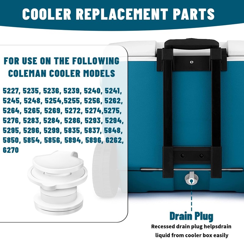 Cooler Drain Plug Replacement for Coleman Cooler Standard Drain Plug Assembly... gallery
