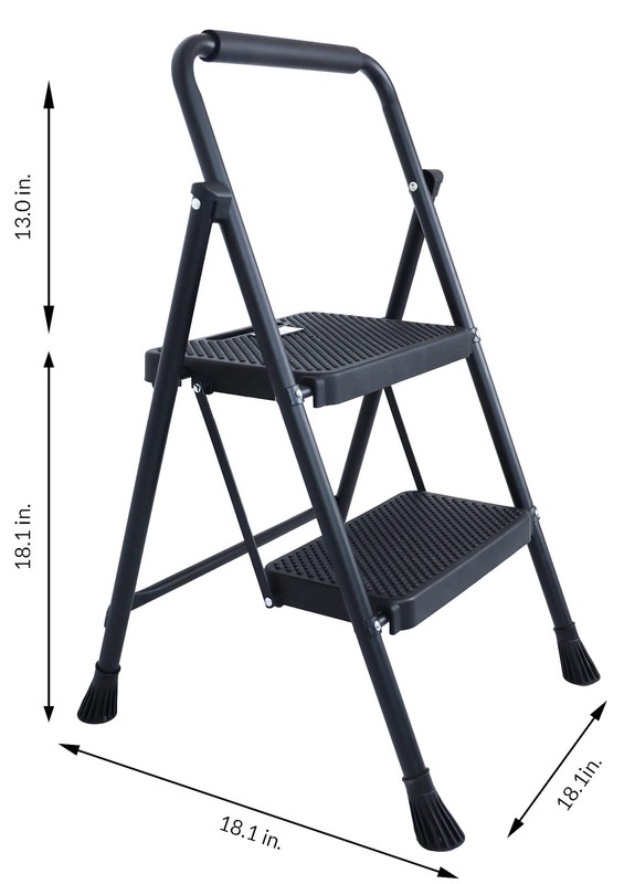 Folding Step Stool with Wide Anti-Slip Pedal, 330lbs Sturdy Steel Ladder, 2-St gallery