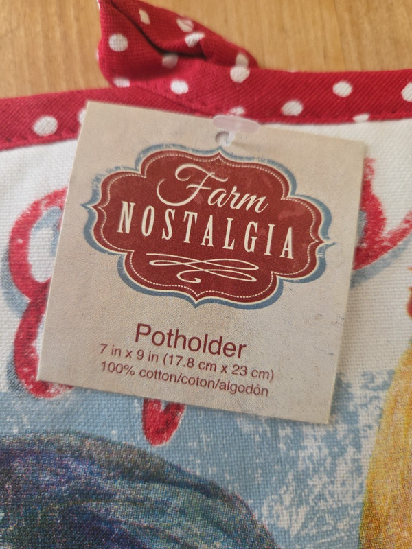 NEW! Eggs: Always Fresh & Delicious Chicken/Farm Nostalgia Potholder by Kay Dee gallery