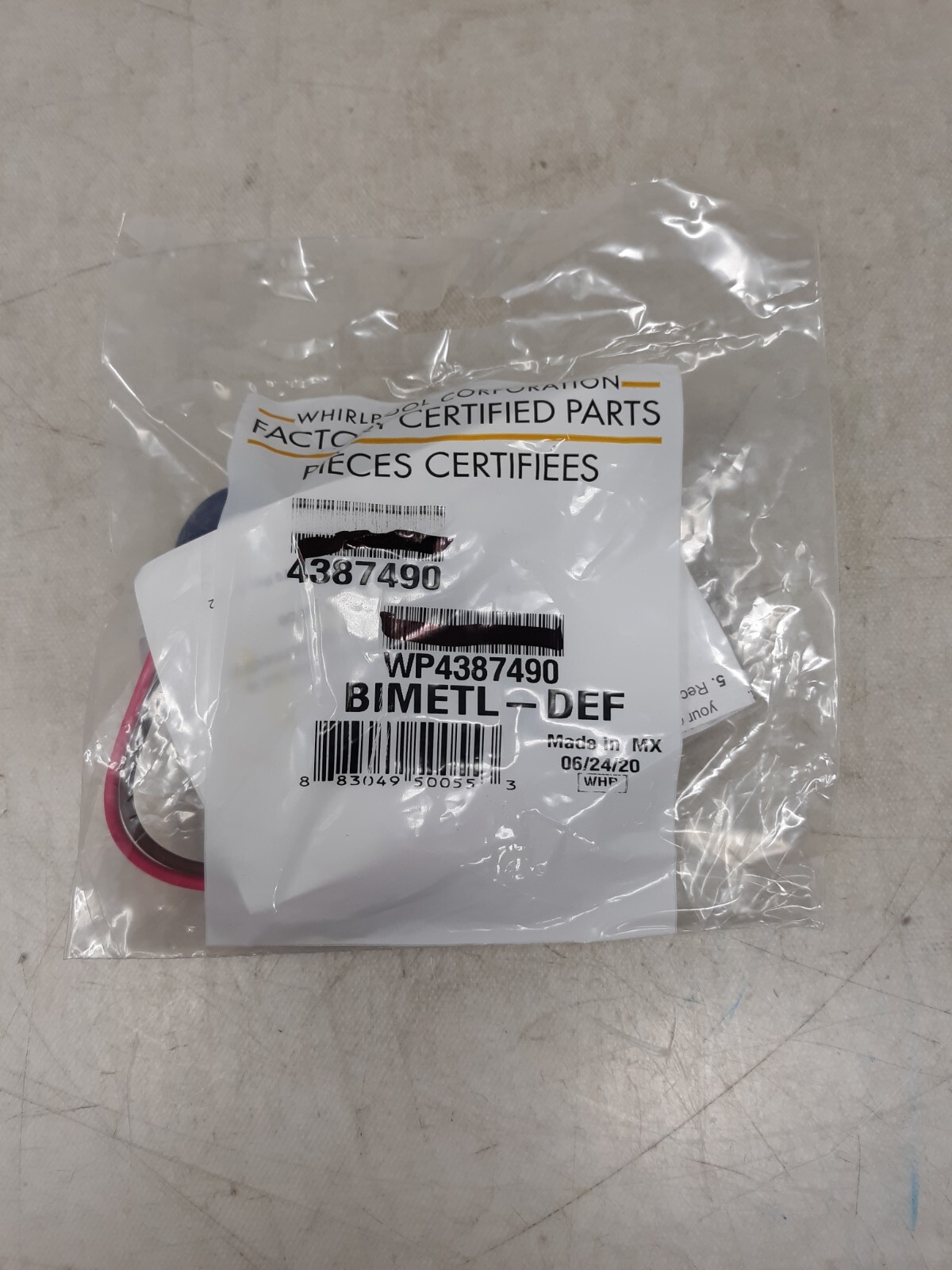 Whirlpool Kenmore Defrost Thermostat WP4387490 gallery