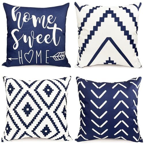 Decorative Throw Pillow Covers 18x18 Inch Pillow Covers for 18"L x 18"W Blue gallery
