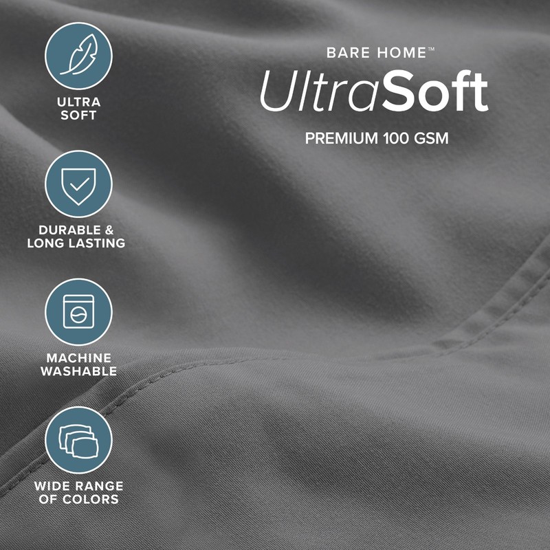Bare Home Ultra-Soft Microfiber Sheet Set - With Bonus Pillowcases gallery