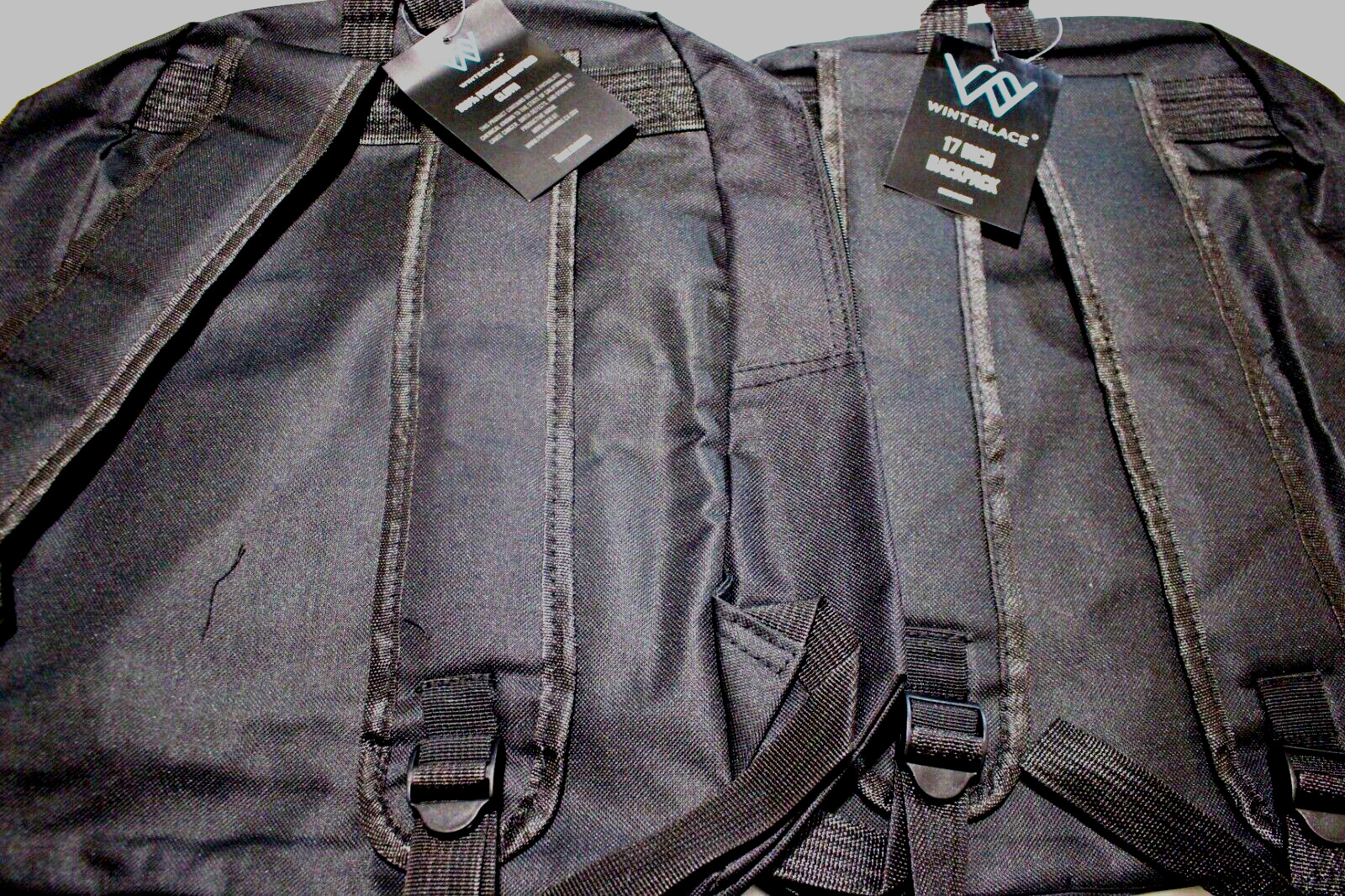 2-PACK WINTERLACE 17 INCH LIGHTWEIGHT  BACKPACK BLACK 2