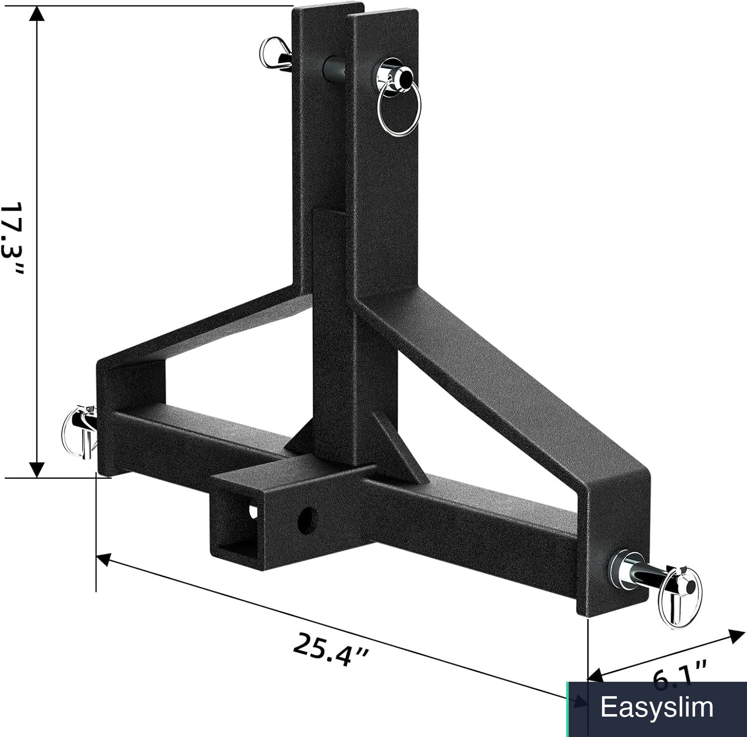 Trailer Hitch Receiver 3 Point 2 Inch Black for Category 1 Tractors gallery