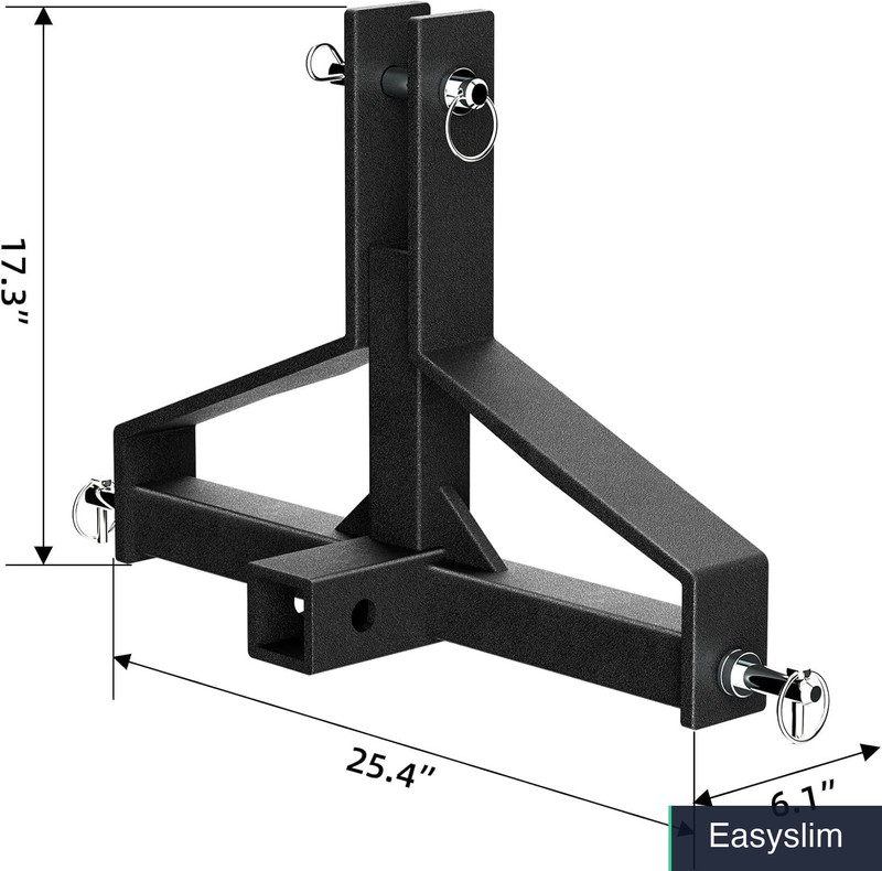 Trailer Hitch Receiver 3 Point 2 Inch Black for Category 1 Tractors gallery