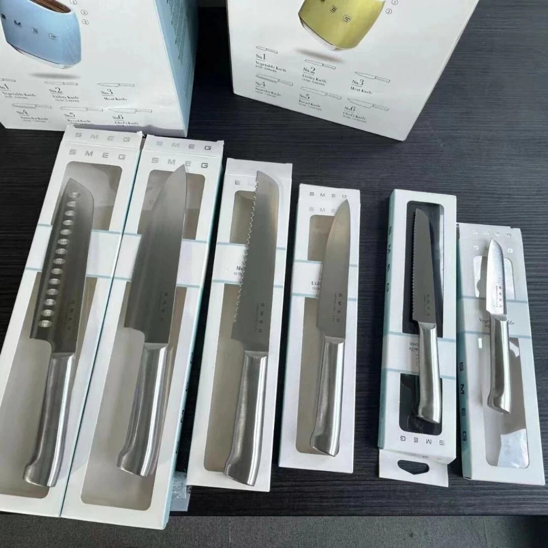 Smeg 7-Piece NEW knife Block set stainless steel Multicolor - DHL EXPRESS gallery