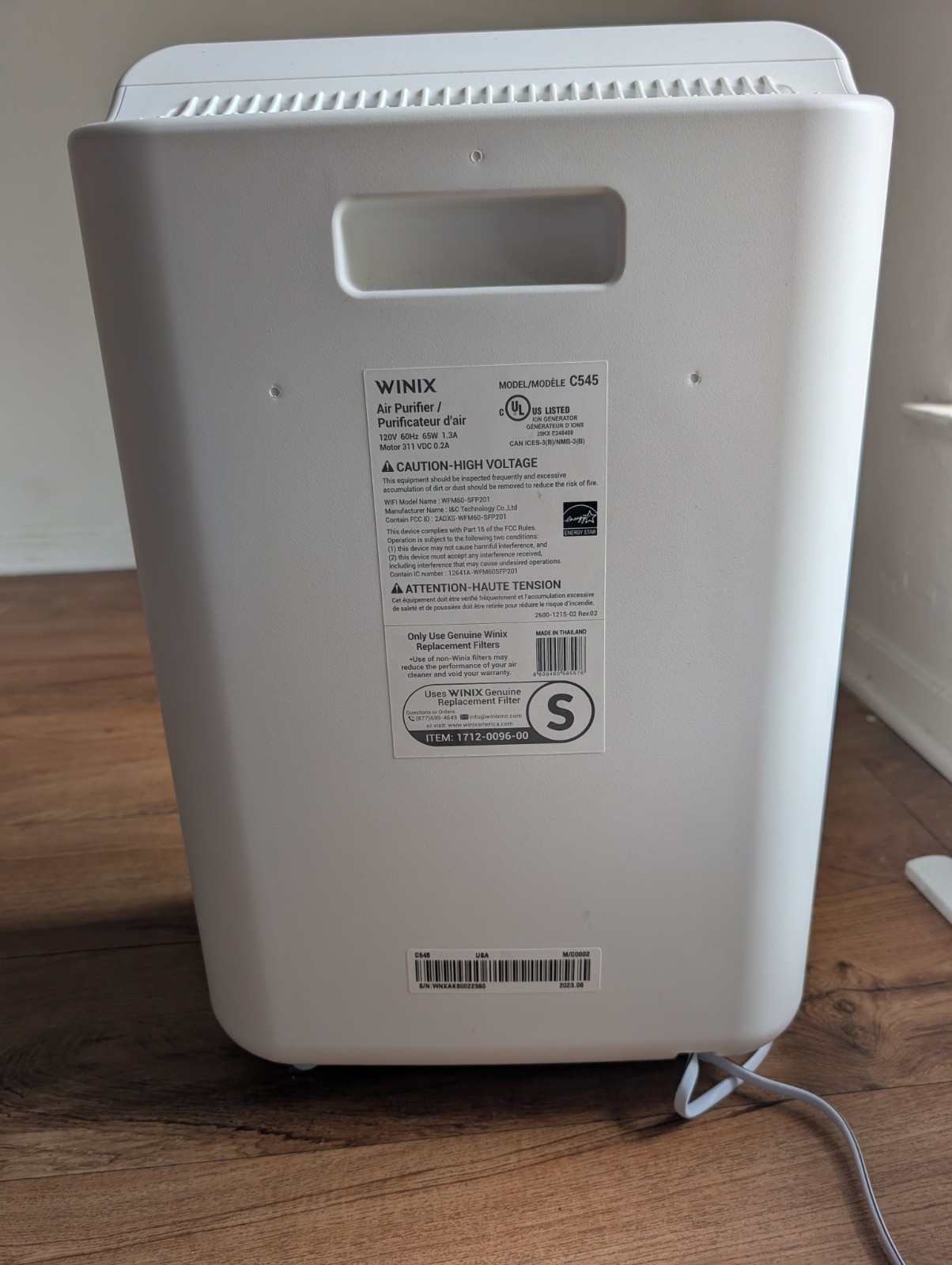 Winix C545 4 Stage Air Purifier - White gallery