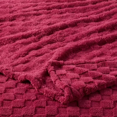 Checkered Jacquard Plush Blanket - Room Essentials™ gallery