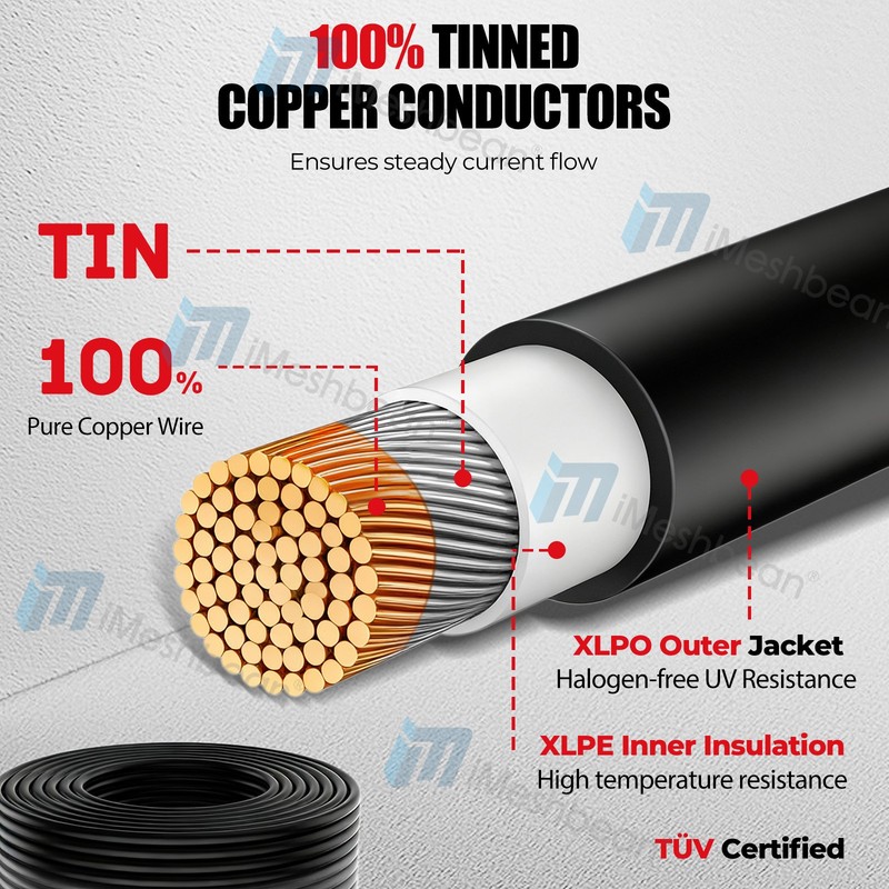 10AWG Solar Panel Extension Cable 6mm² Solar Cable Flexible PV Wire Connectors gallery