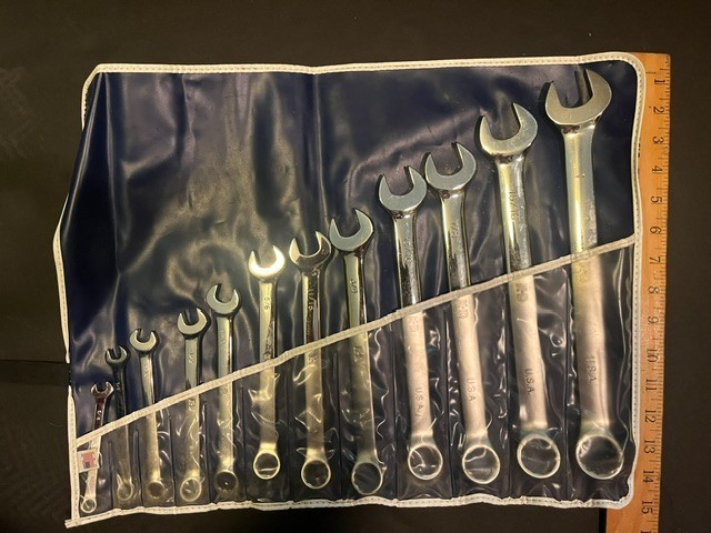 K-D TOOLS 12 pc Combination Wrench Set 5/16" - 1" with case USA gallery