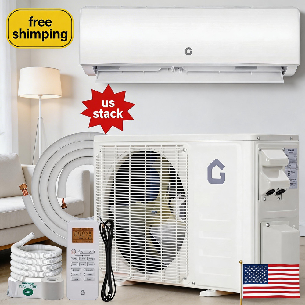 Mini Split A C & Heater Wall-Mounted Ductless 17 SEER Air Conditioner 11500 BTU