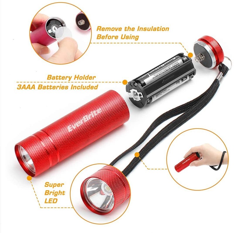 EverBrite 30-PC LED Flashlight Set Handheld Aluminum Torches w/Lanyard Batteries gallery