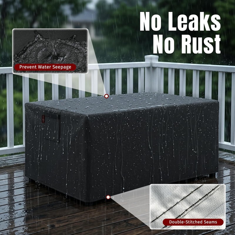 48" Fire Pit Cover Rectangular Waterproof Heavy Duty Outdoor 48×28×24Inch 420D gallery