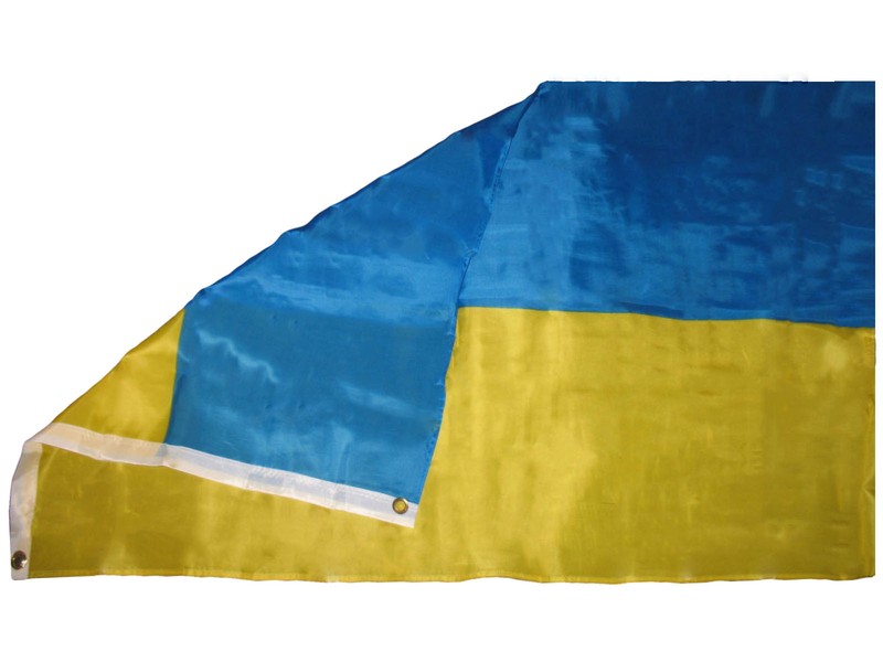 Official Ukraine Flag with Crest, Unique Design, 3x5 Ft / 90x150 cm, 100D gallery
