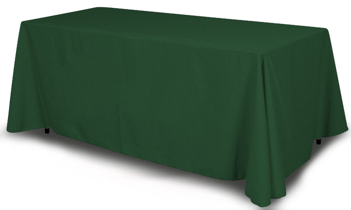 Solid Color Trade Show Table Throws 4 Sides Expo 6/8 Ft Black Blue Red White gallery