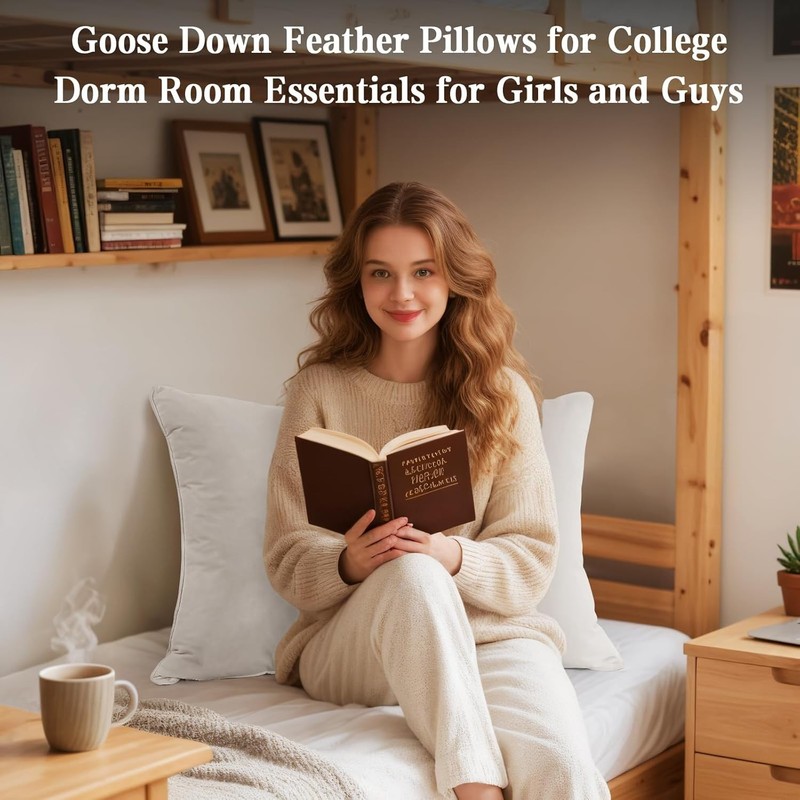 Goose down Feather Pillows Queen Size - Hotel Collection Bed Pillows for Sleepin gallery