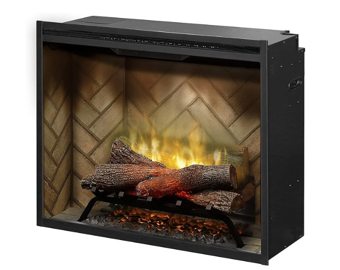 Dimplex Revillusion® 30" Built-in Electric Firebox (Model: RBF30) (Herringbone) gallery