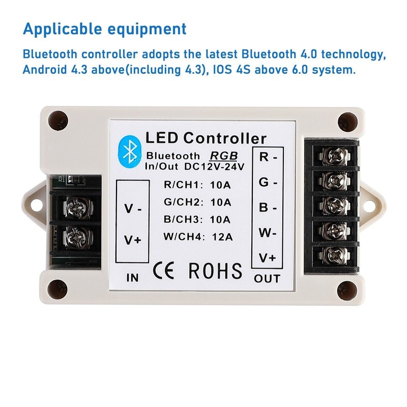 RGB/RGBW Bluetooth Controller APP Control for 5050 3528 SMD RGB LED Strip Lights gallery