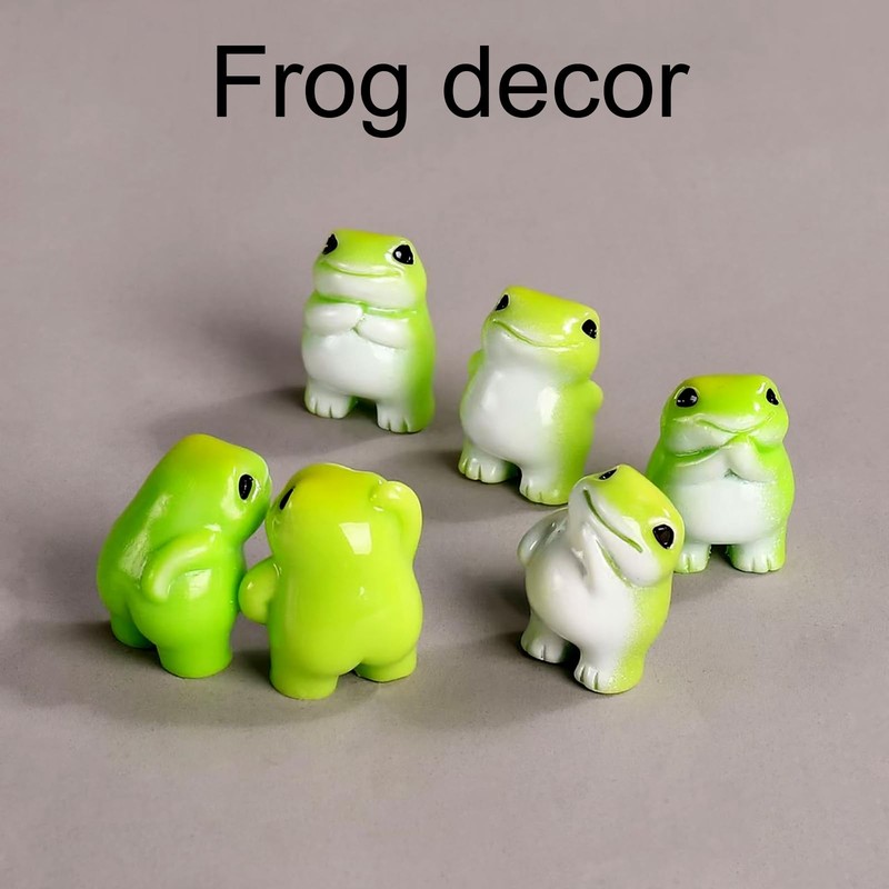 Mini Resin Frogs Figurines Tiny Animals Resin Figures 6 Pcs gallery