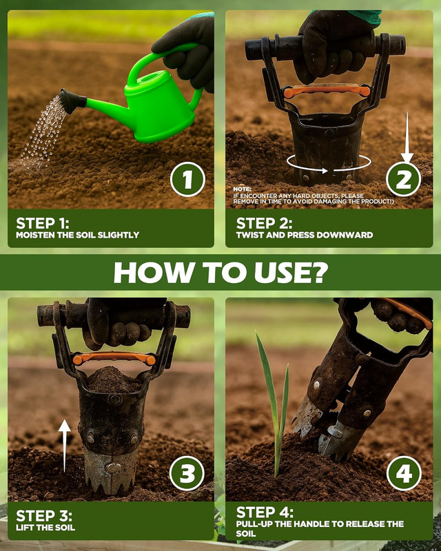 Bulb Planter Tool - One-Touch Automatic Bulb Planter for Bulbs, Seeds & Seedling gallery