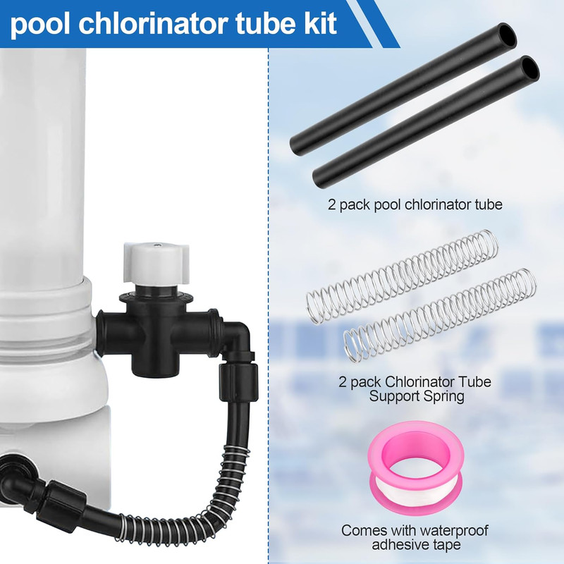 Pool Chlorinator PVC Flexible Tubes with Support Spring - for Rainbow 320, 322 C gallery